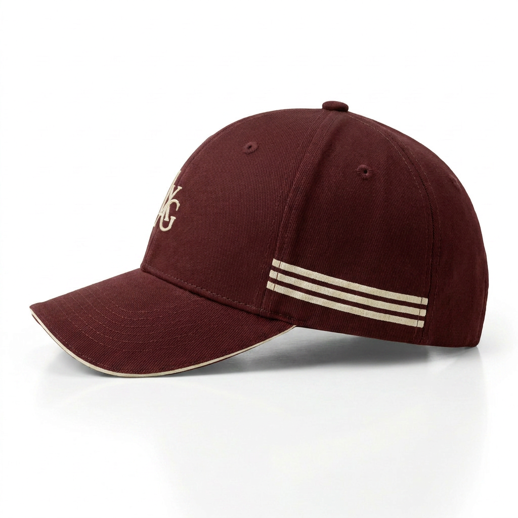 LXG Society Racing Stripe Cap — Bordeaux